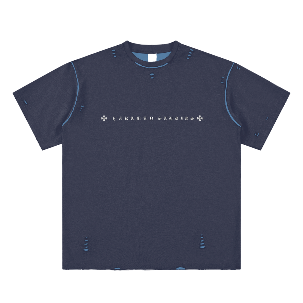 Hand-frayed tee