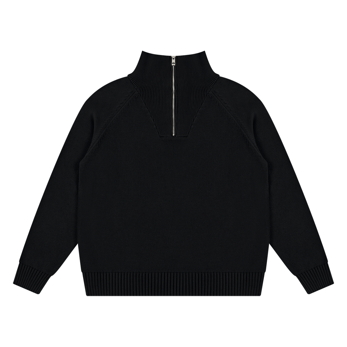 Knitted zip up